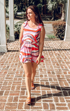 picture 8 of woman wearing of woman wearing Anytime Abstract Romper 
