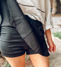 picture 3 girl showing shorts underneath One Night Godget Skirt | Black 