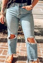 picture of girl wearing Sophie Knee Out Denim 