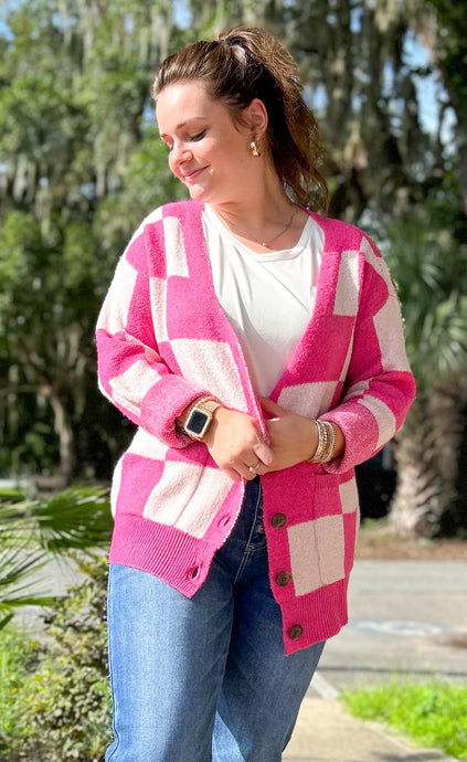 Check Me Cardigan | Pink