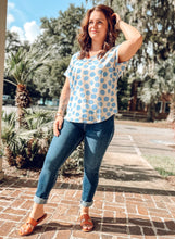 Dotted Print Top | Blue