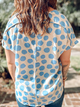 Dotted Print Top | Blue