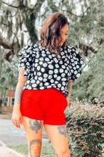 Cheer Textured Shorts | Red
