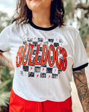 picture 1 girl wearing Check The Bulldogs Tee | White