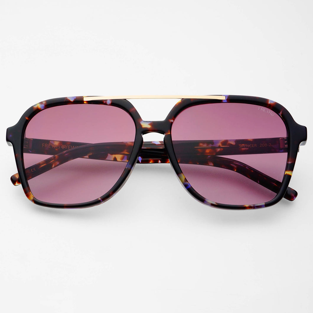 Spencer Unisex Aviator Sunglasses : Lavender