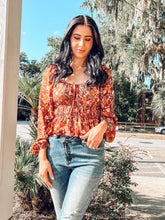Fall Floral Top | Brown