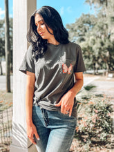 Butterfly Kindness Pocket Tee | Charcoal