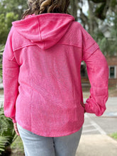 picture 3 Hooded Oversize Henley | Pink