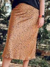 picture 3 Dot Satin Midi Skirt | Camel