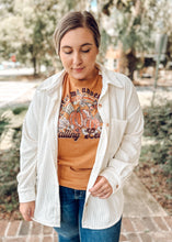 picture 1 Layer Corduroy Curvy Shacket | Off White