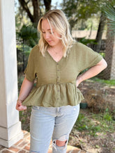 picture 3 Faking It Babydoll Top | Olive