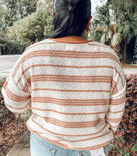 Textured Stripe Sweater | Poppy Peach