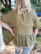 picture 2 Faking It Babydoll Top | Olive