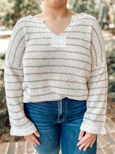 picture 2 Striped Knit Curvy Sweater | Ivory