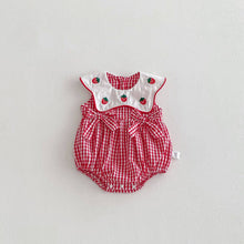 Strawberry Picnic Romper | Red