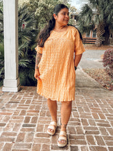 Mira Textured Dress | Apricot