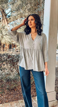 Far Away Oversize Babydoll Top | Grey