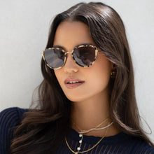 Luna Acetate Womens Cat Eye Sunglasses : Milky Tortoise