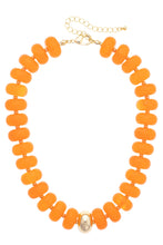 San Sebastian Beaded Resin Necklace: Light Blue