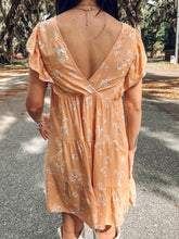 Sunset Floral Mini Dress | Apricot