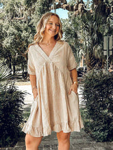 Kori Striped Pocket Dress | Khaki
