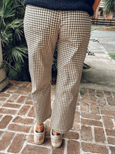 Gingham Barrel Pants | Brown