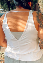 Swingy Open Back Tank | White