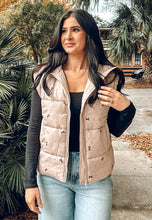 Bow + Dot Puff Vest | Khaki