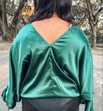 Bells Satin Tie Top | Green