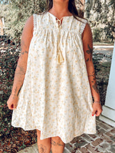 Floral Lace Trim Dress | Yellow
