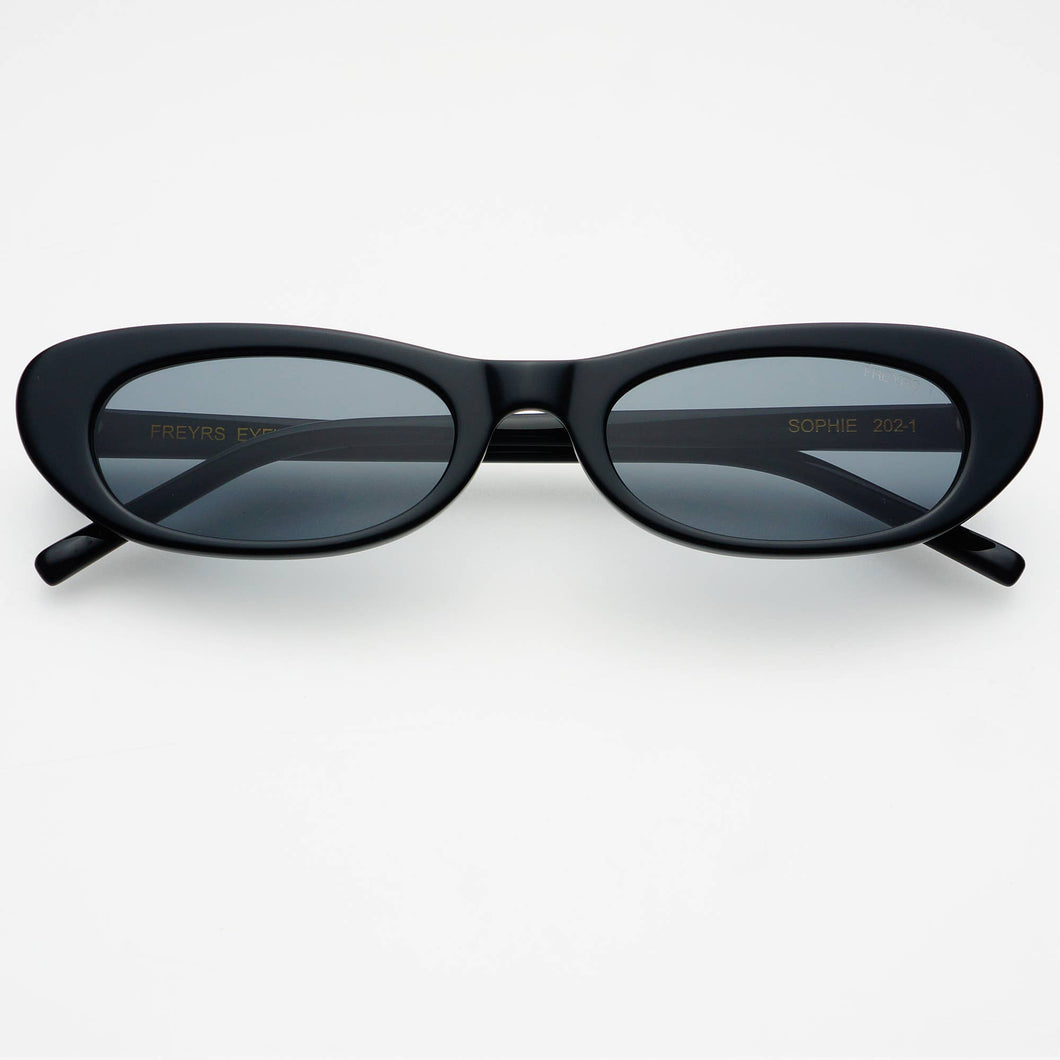 Sophie Acetate Cat Eye Womens Sunglasses  : Black
