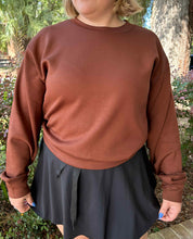 Crew Neck Scuba Sweatshirt | Chestnut