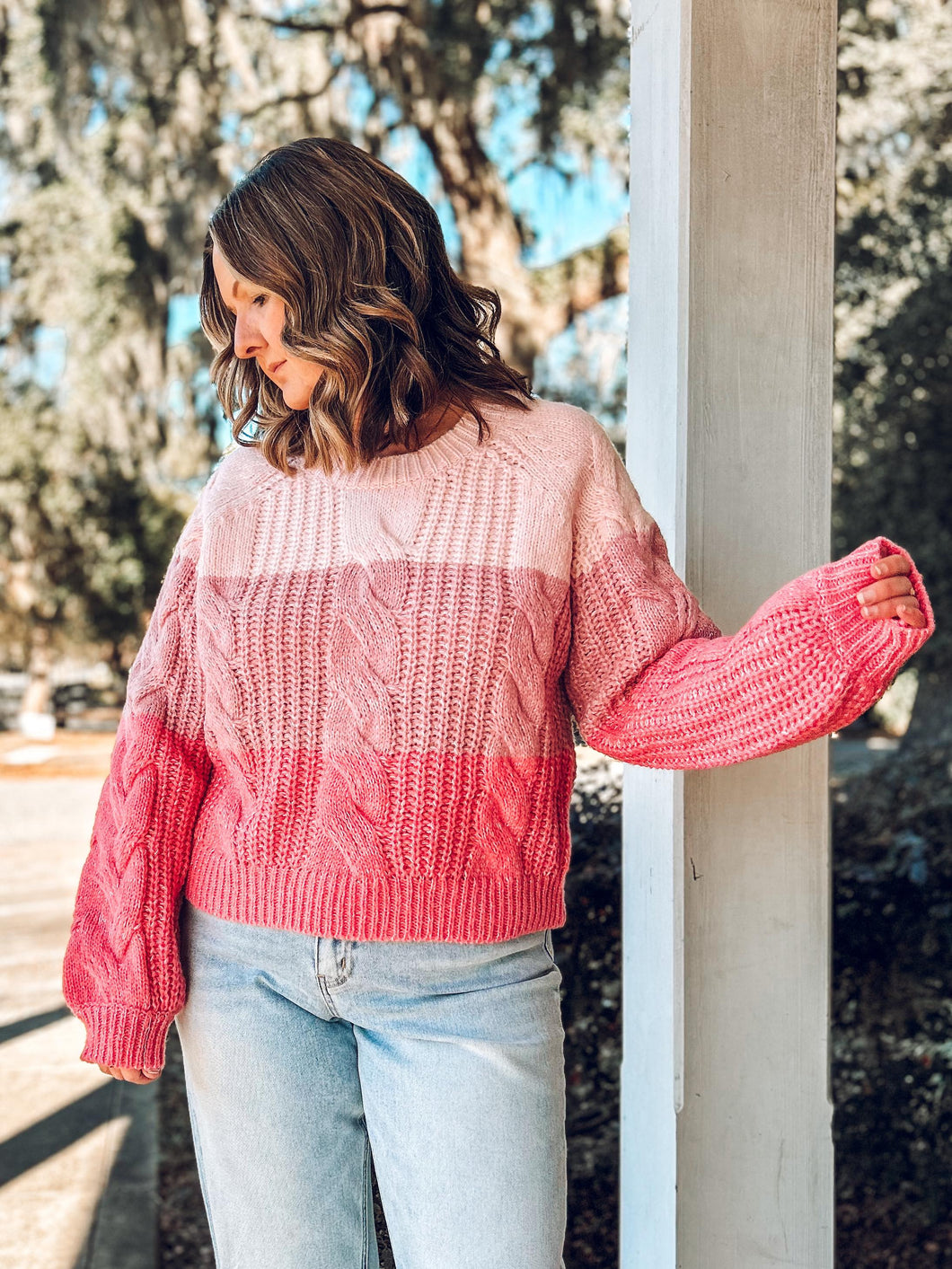 Candie Bubble Sweater | Pink