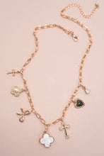 Clover Bow Charm Necklace