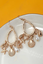 Teardrop Shell Starfish Earring | Gold