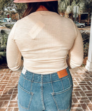 picture 2 back of Borderline Button Bodysuit | Cream