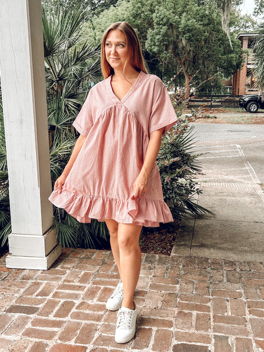 Parade Tiered Dress | Faded Red