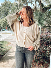 Colorblock Knit Cardigan | Sage