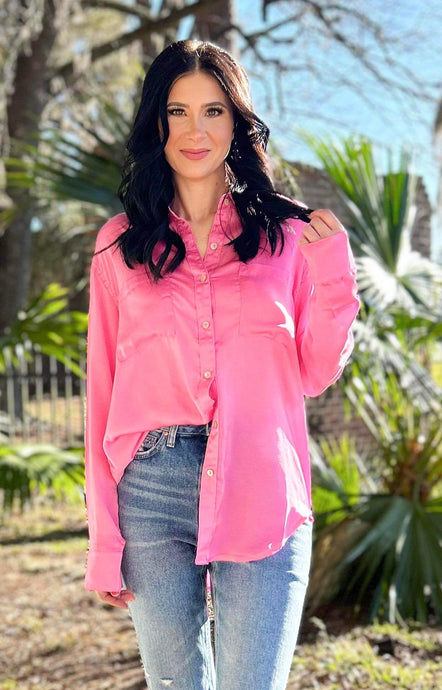 Perfect Button Down | Pink