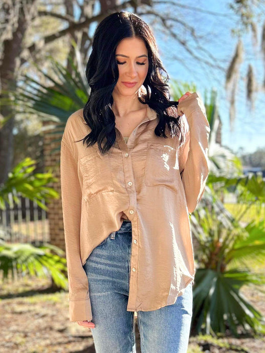 Perfect Button Down | Taupe