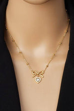 Bow Rhinestone Necklace*