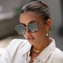 Lulu Acetate Womens Square Sunglasses: Burgundy Tortoise