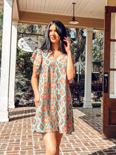Bloomed Printed Button Dress | Mint