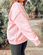 Mock Reversed Neck Sweatshirt | Baby Pink