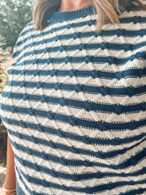 Harbor Striped Knit Top | Navy