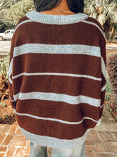 Cozy Colorblock Sweater | Blue/Brown