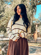 Striped Raw Knit Top | Butter Yellow