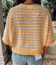 Striped Knit Cardigan | Butter Yellow
