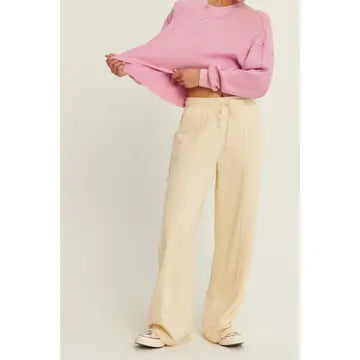 High Waist Sweatpant | Cream