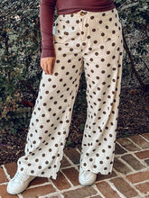 Polka Dot Wide Leg Pant | Oatmeal